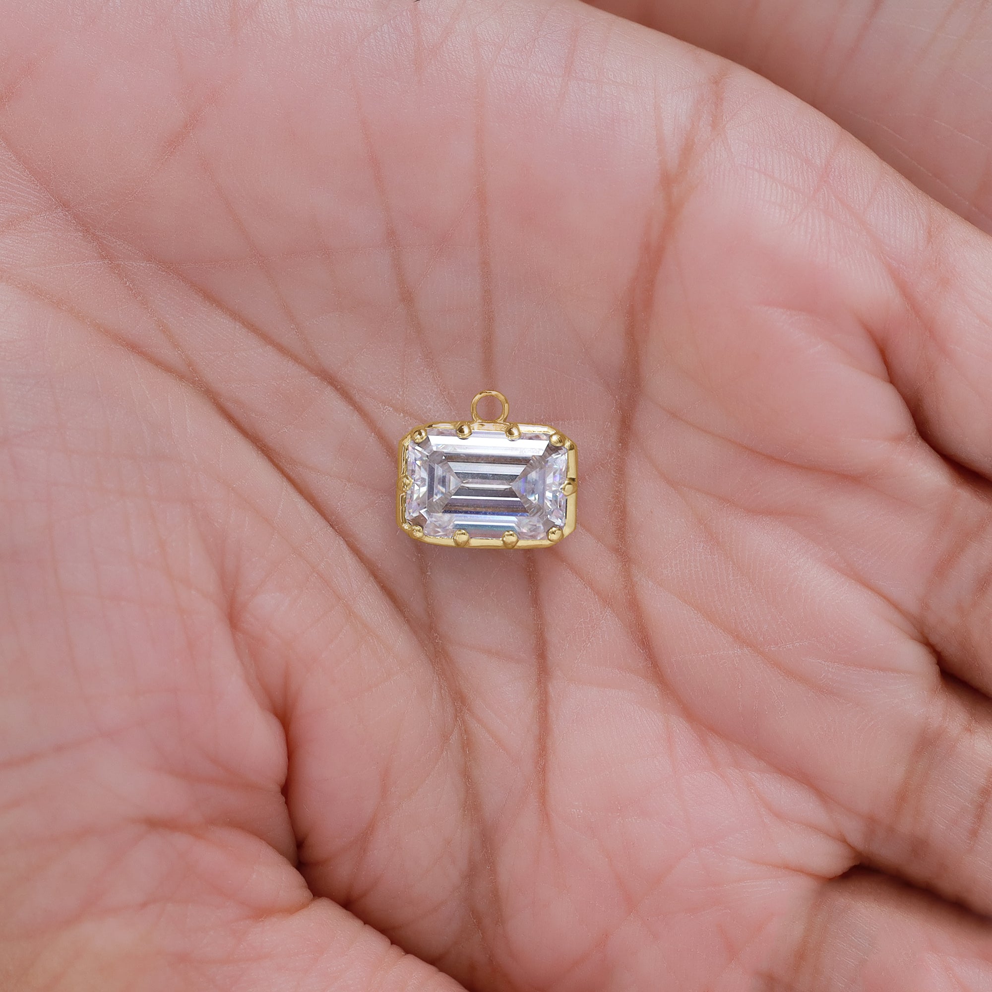 Fancy Shape Moissanite Georgian setting pendants