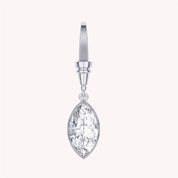 Solitaire Charm Pendant Necklace Two Tone Pendant Multi Shape 3.00 Carat Lab Created Moissanite