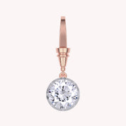 Solitaire Charm Pendant Necklace Two Tone Pendant Multi Shape 3.00 Carat Lab Created Moissanite