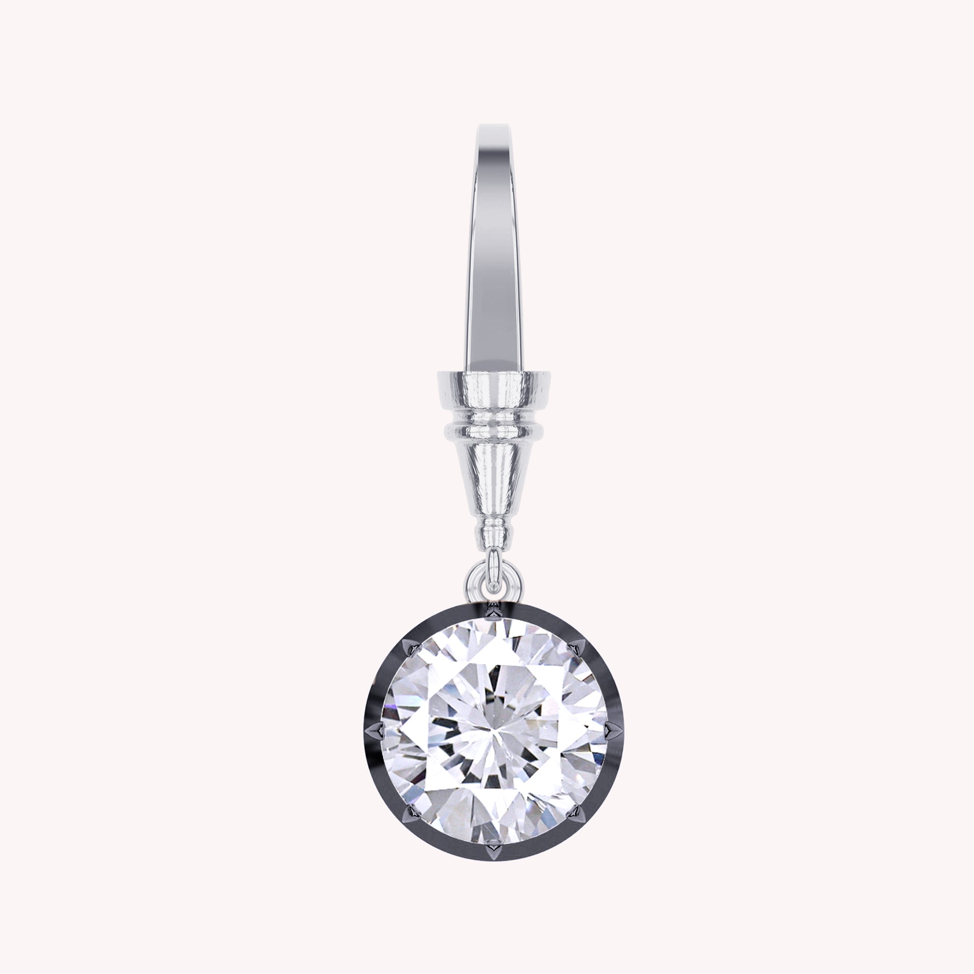 Solitaire Charm Pendant Multi Shape 3.00 Carat Lab Created Moissanite