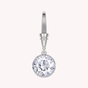 Solitaire Charm Pendant Necklace Two Tone Pendant Multi Shape 3.00 Carat Lab Created Moissanite