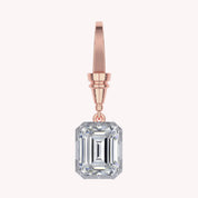 Solitaire Charm Pendant Necklace Two Tone Pendant Multi Shape 3.00 Carat Lab Created Moissanite