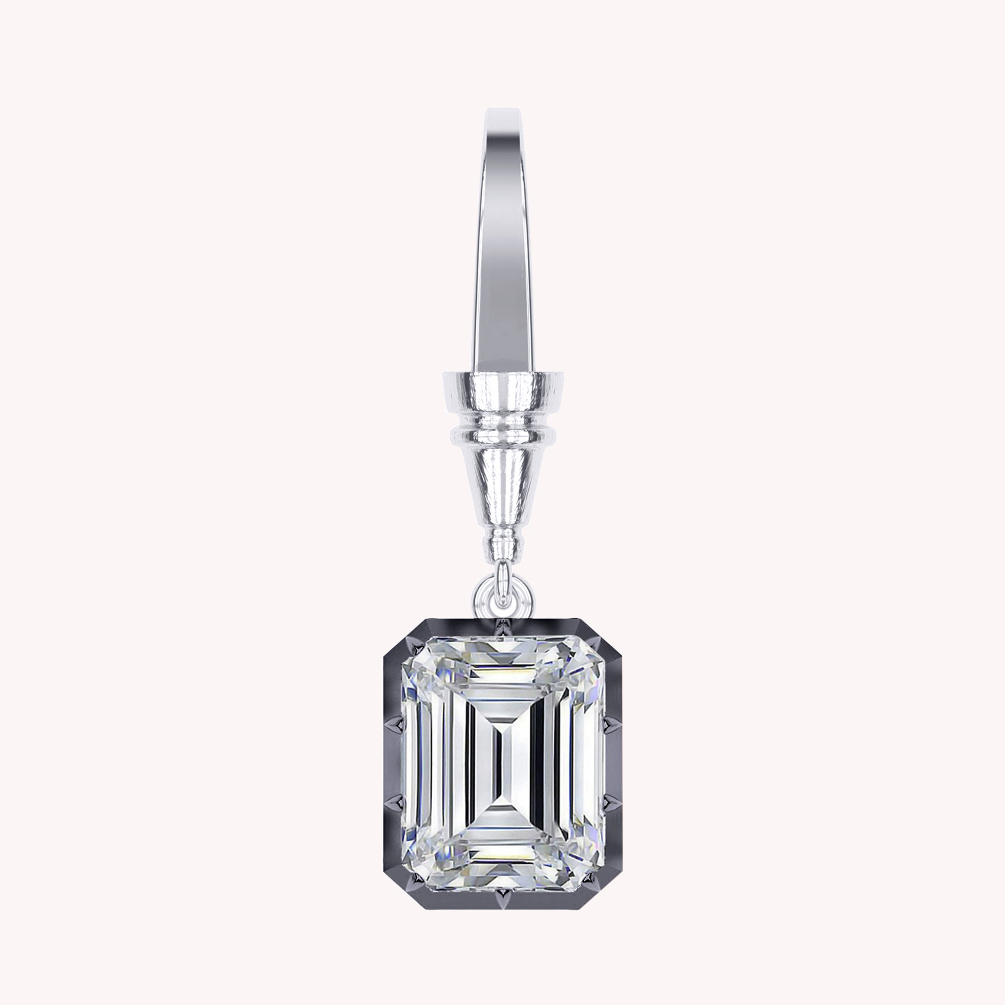 Solitaire Charm Pendant Multi Shape 3.00 Carat Lab Created Moissanite