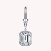 Solitaire Charm Pendant Necklace Two Tone Pendant Multi Shape 3.00 Carat Lab Created Moissanite