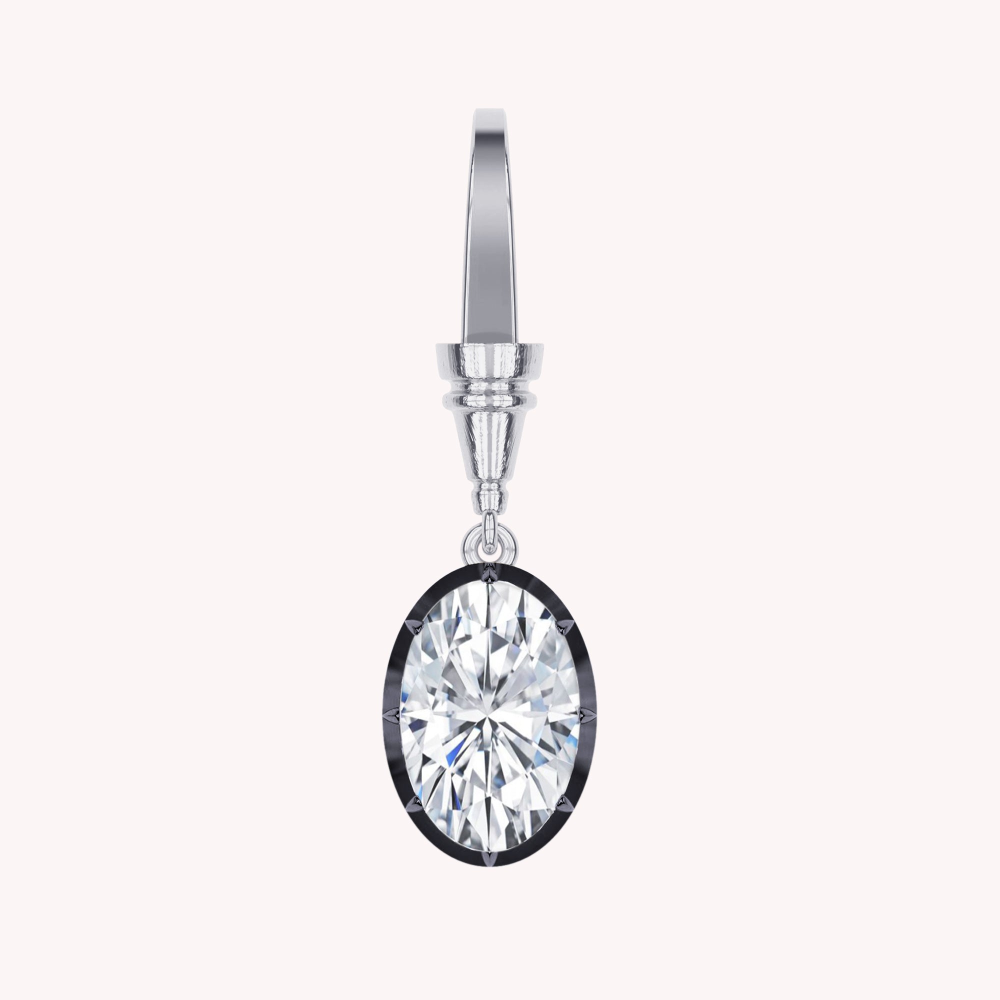 Solitaire Charm Pendant Multi Shape 3.00 Carat Lab Created Moissanite