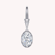 Solitaire Charm Pendant Necklace Two Tone Pendant Multi Shape 3.00 Carat Lab Created Moissanite