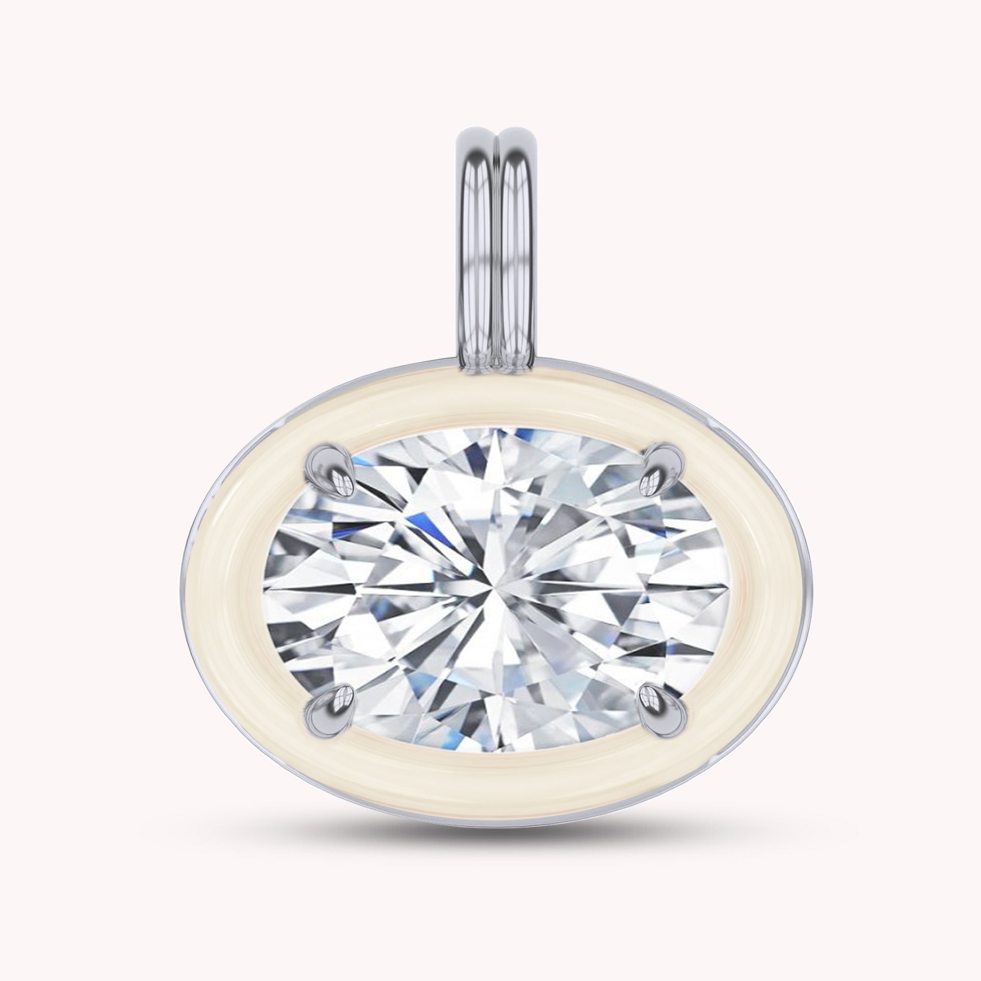 Solitaire Pendant Multi Shape Lab Created Moissanite Diamond