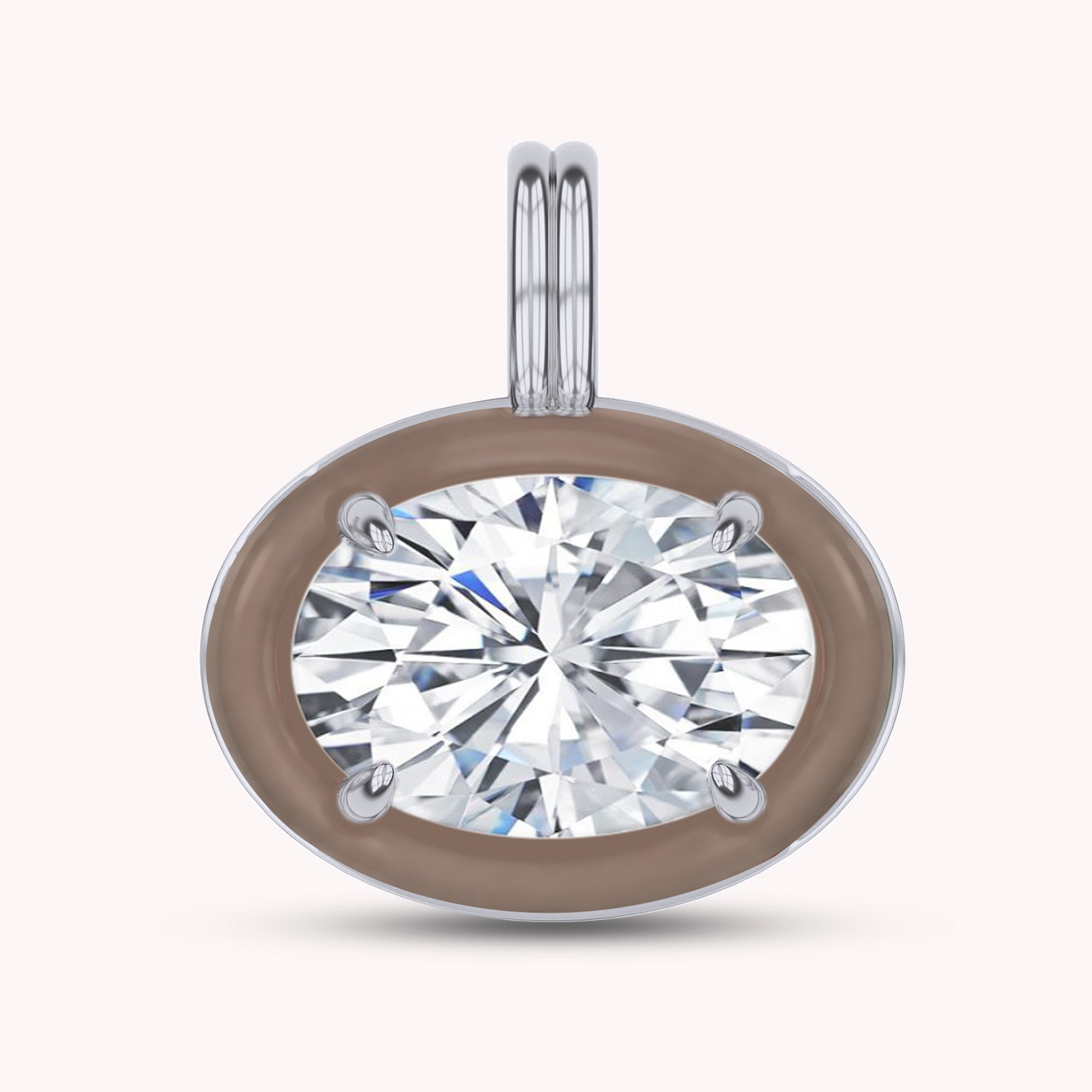 Solitaire Pendant Multi Shape Lab Created Moissanite Diamond