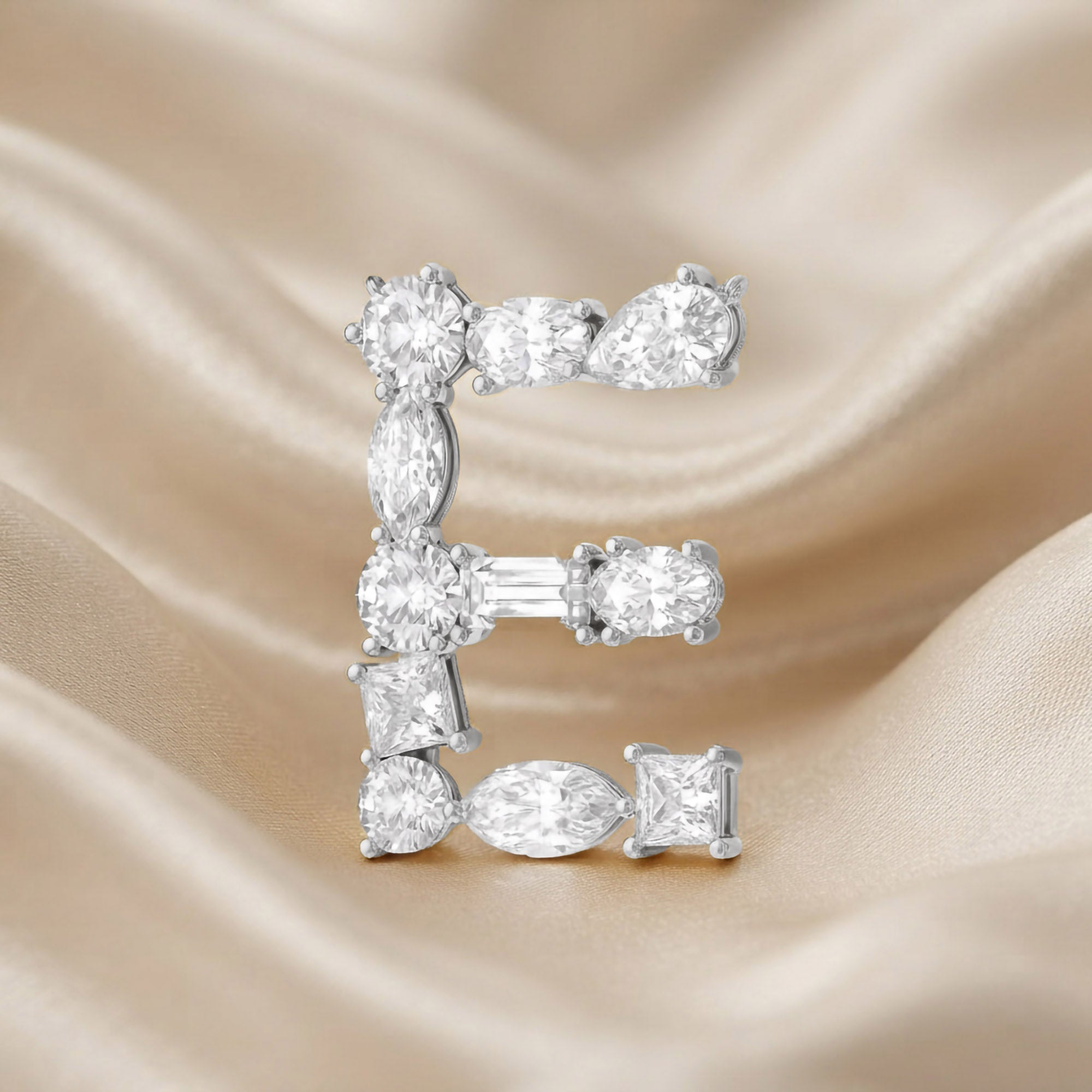Initial Letter Pendant Multi Shape Lab Grown Diamond