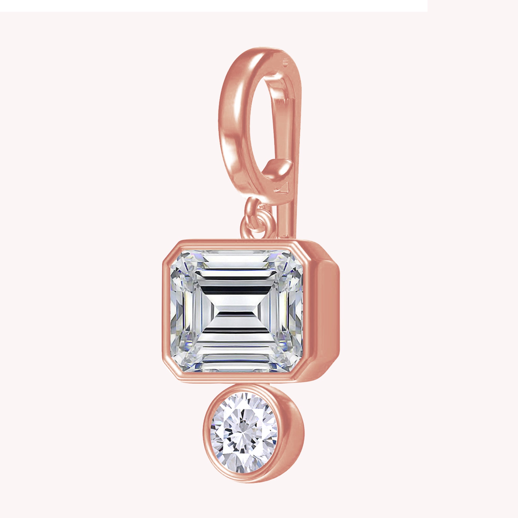 Lab Created Moissanite Solitaire Drop Pendant