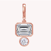 Lab Created Moissanite Solitaire Drop Pendant