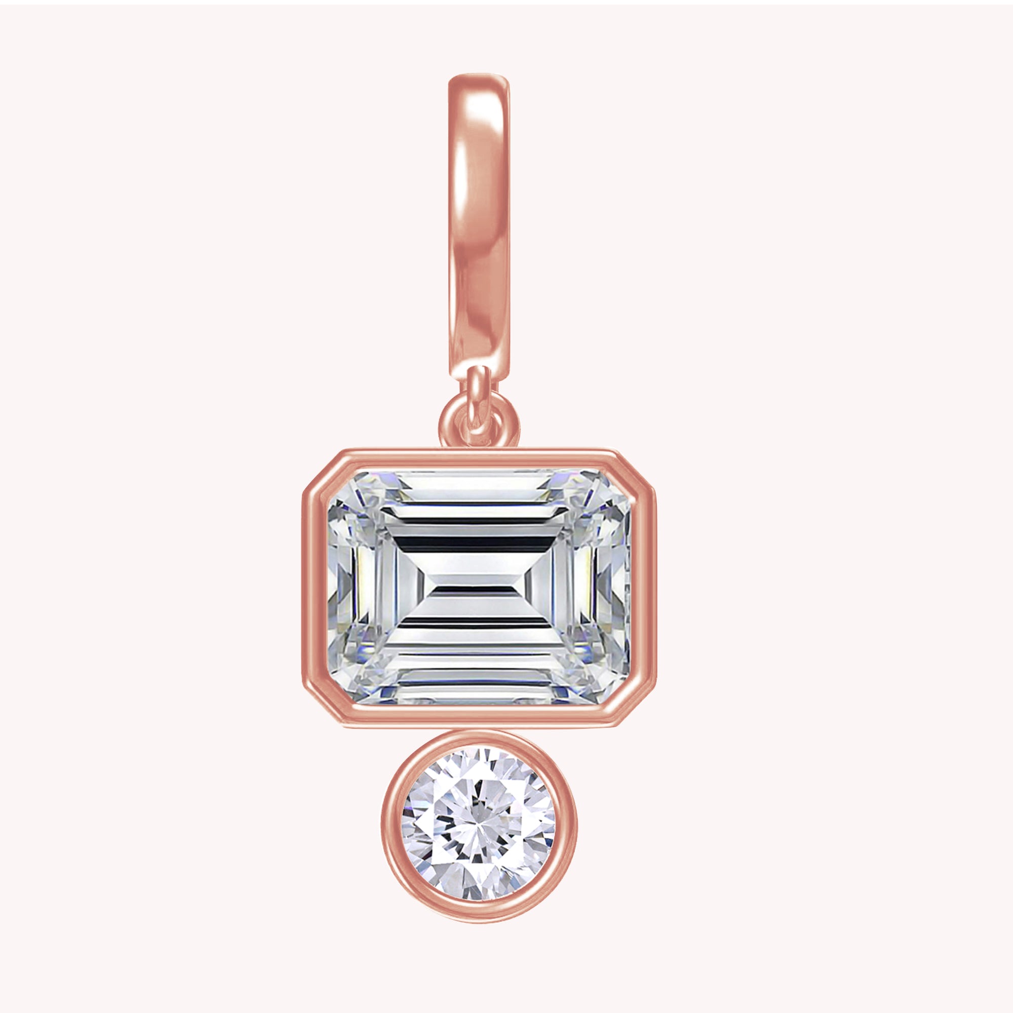 Lab Created Moissanite Solitaire Drop Pendant