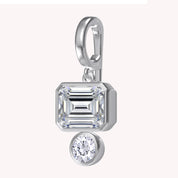 Lab Created Moissanite Solitaire Drop Pendant