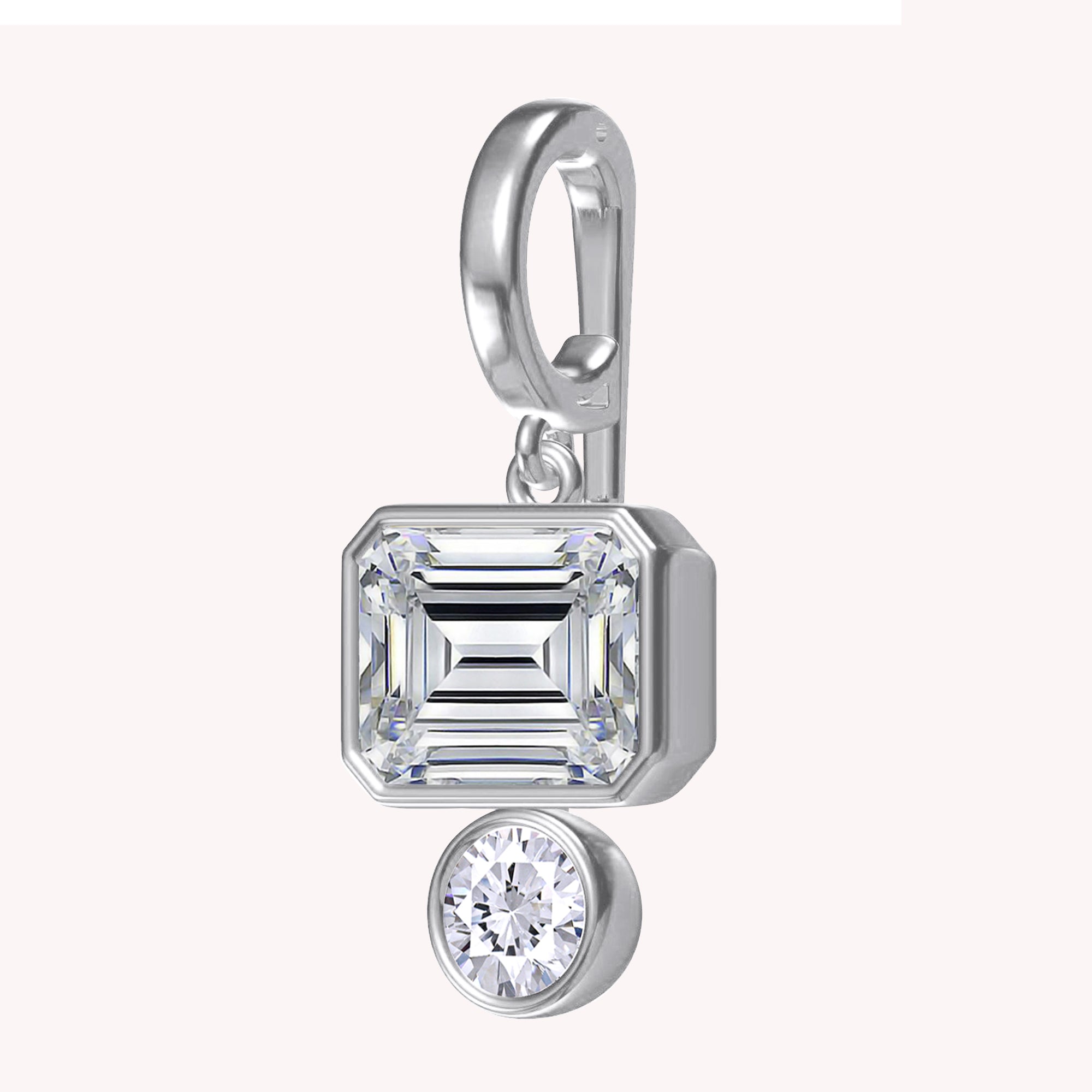 Lab Created Moissanite Solitaire Drop Pendant