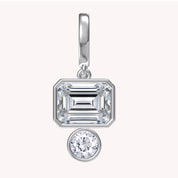 Lab Created Moissanite Solitaire Drop Pendant