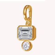Lab Created Moissanite Solitaire Drop Pendant