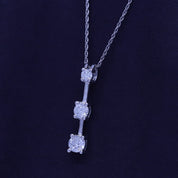 Past Present Future 3 Stone Pendant Necklace Sterling Silver