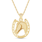 Horseshoe Pendant Necklace Charm
