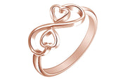 Double Heart Promise Ring for Women