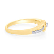 1/10 Carat Round Cut White Natural Diamond Split Shank Heart Promise Ring In 925 Sterling Silver