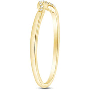 Curved Wedding Band Ring Cubic Zirconia