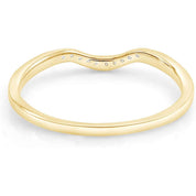 Curved Wedding Band Ring Cubic Zirconia