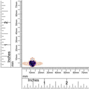 Claddagh Heart Ring Simulated Birthstone & Cubic Zirconia 14k Rose Gold Plated Sterling Silver