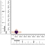 Claddagh Heart Ring Simulated Birthstone & Cubic Zirconia 14k Rose Gold Plated Sterling Silver