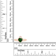 Claddagh Heart Ring Simulated Birthstone & Cubic Zirconia 14k Rose Gold Plated Sterling Silver