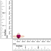 Claddagh Heart Ring Simulated Birthstone & Cubic Zirconia 14k Rose Gold Plated Sterling Silver