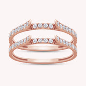 Cathedral Enhancer Ring Guard Lab Created Moissanite