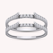 Cathedral Enhancer Ring Guard Lab Created Moissanite