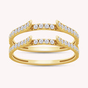 Cathedral Enhancer Ring Guard Lab Created Moissanite