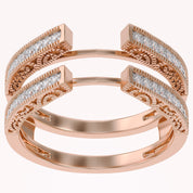 Cathedral Guard Enhancer Wedding Ring Cubic Zirconia Sterling Silver
