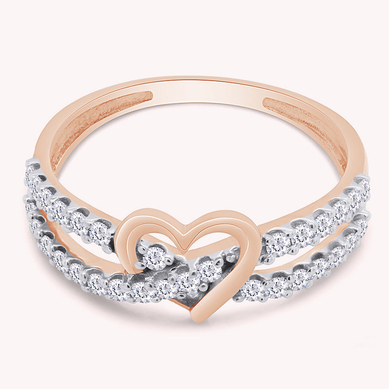 Infinity Heart Promise Lab Grown Diamond Split Shank Engagement Ring