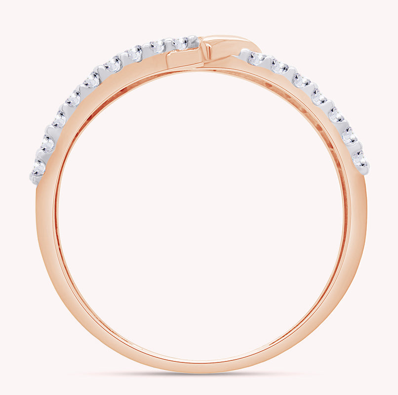 Infinity Heart Promise Lab Grown Diamond Split Shank Engagement Ring