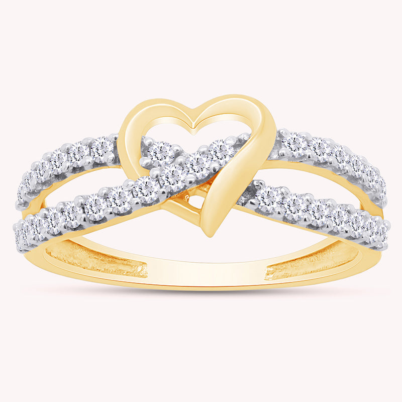 Infinity Heart Promise Lab Grown Diamond Split Shank Engagement Ring