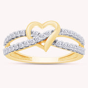 Infinity Heart Promise Lab Grown Diamond Split Shank Engagement Ring