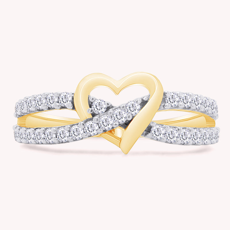 Infinity Heart Promise Lab Grown Diamond Split Shank Engagement Ring