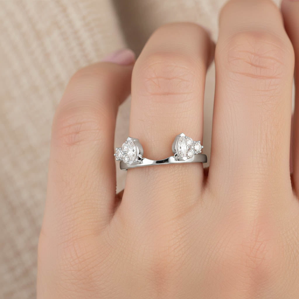 Lab Created Moissanite Stackable Enhancer Ring