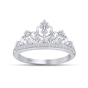 Ina White Natural Diamond Crown Ring