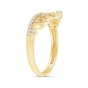 Ina White Natural Diamond Crown Ring
