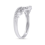 Ina White Natural Diamond Crown Ring