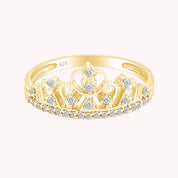 Ina White Natural Diamond Crown Ring