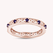 Filigree Eternity Wedding Band Ring for Women