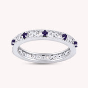 Filigree Eternity Wedding Band Ring for Women