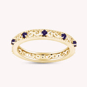 Filigree Eternity Wedding Band Ring for Women