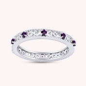 Filigree Eternity Wedding Band Ring for Women