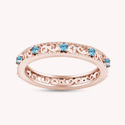 Filigree Eternity Wedding Band Ring for Women