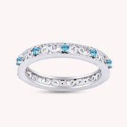 Filigree Eternity Wedding Band Ring for Women